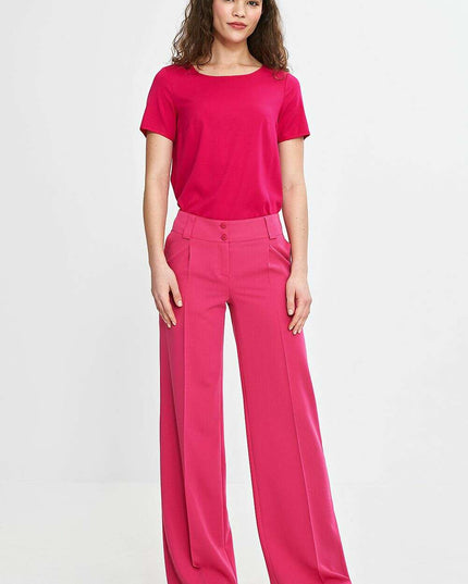 Beige Viscose Blouse For Women Boat Neck Short Sleeves