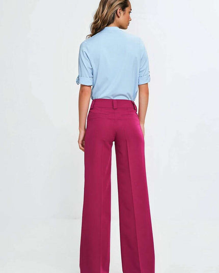 Blue V Neck Pleated Viscose Blouse For Women Lightweight