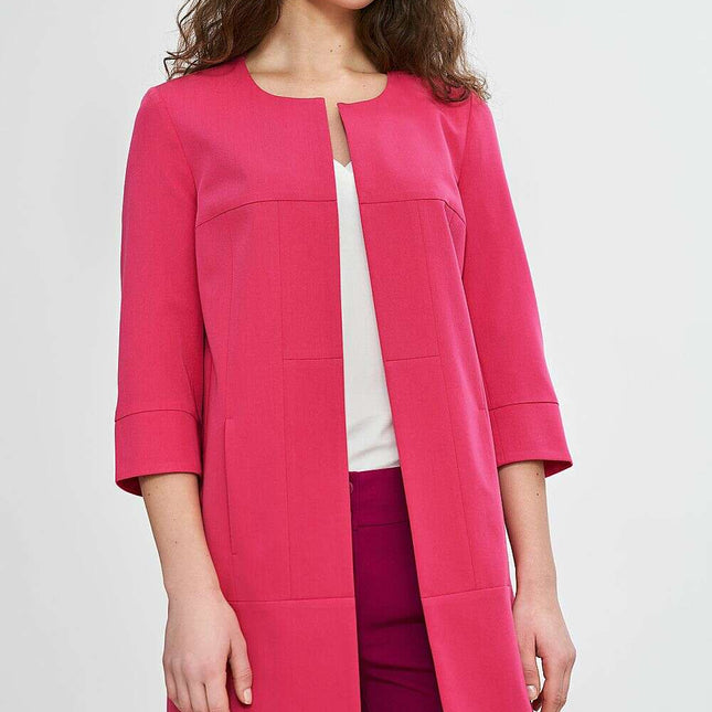 Pink Womens Blazer Jacket Model 211807 Three Quarter Sleeves