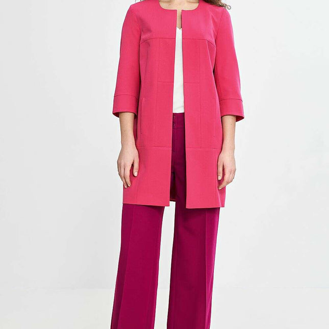 Pink Womens Blazer Jacket Model 211807 Three Quarter Sleeves