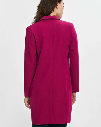 Violet Womens Knee Length Blazer Two Button Jacket