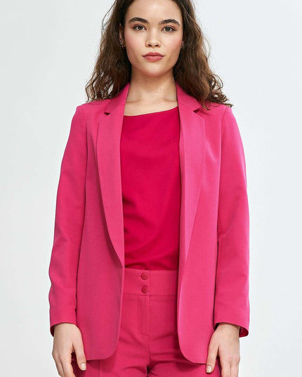 Elegant Women's Blazer With Shawl Lapel Loose Fit Lining