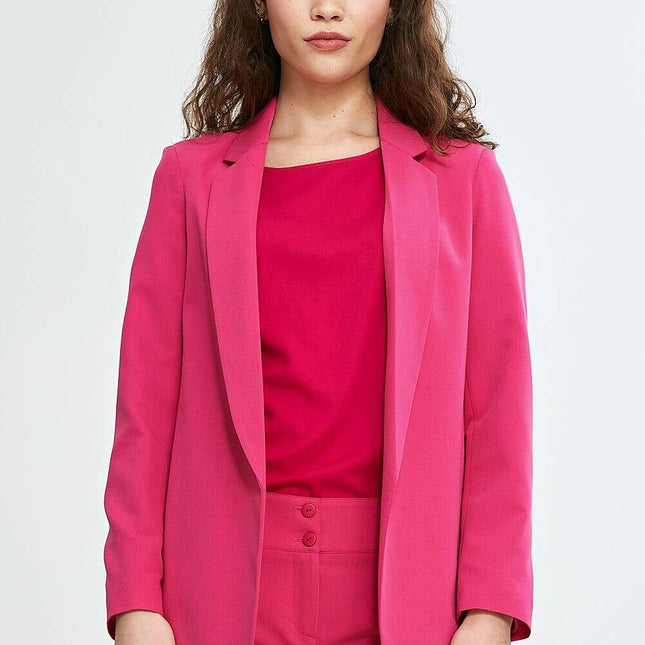 Elegant Women's Blazer With Shawl Lapel Loose Fit Lining