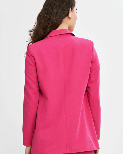 Elegant Women's Blazer With Shawl Lapel Loose Fit Lining