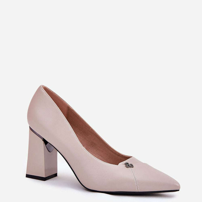 Block heel pumps model 211982