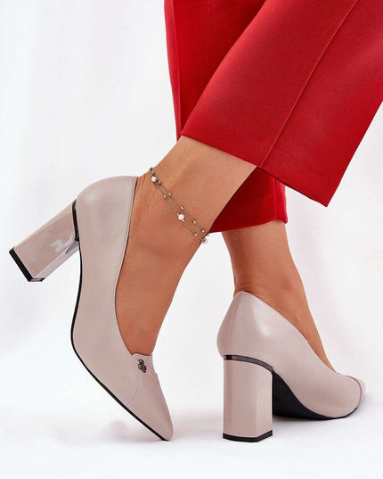 Block heel pumps model 211982