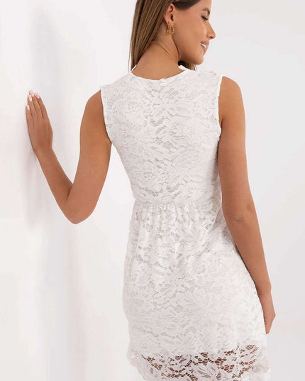 Black Lace Short Dress 212030 Sweetheart Neckline Elegant