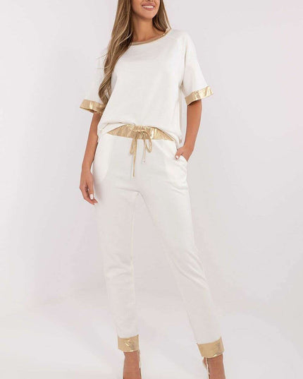 Brown Two Piece Womens Set Model 212051 Viscose Cotton