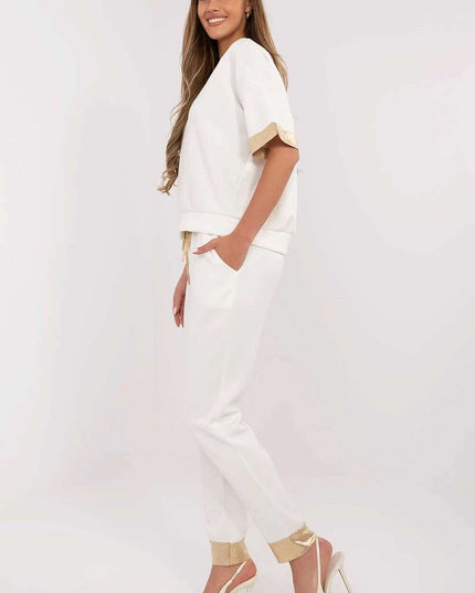 Brown Two Piece Womens Set Model 212051 Viscose Cotton