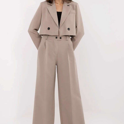 Pink Women Short Blazer And Trousers Set Model 212269