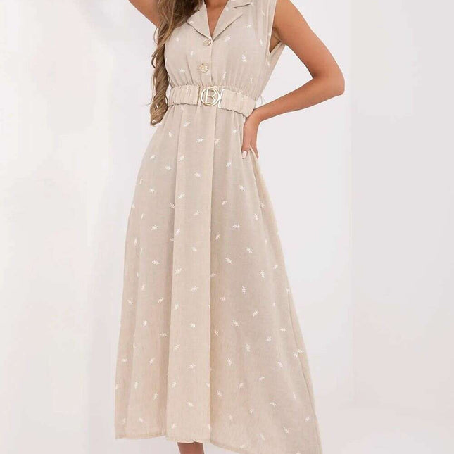Daydress 212302 Maxi Sleeveless Summer Dress With Collar