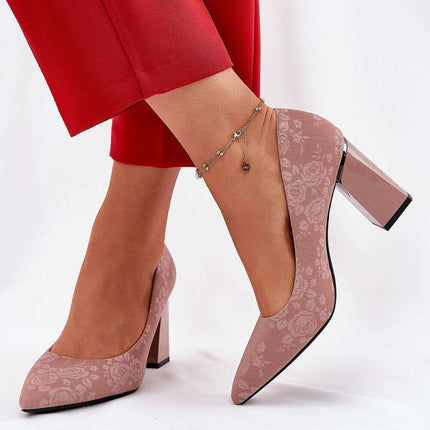 Block heel pumps model 212334