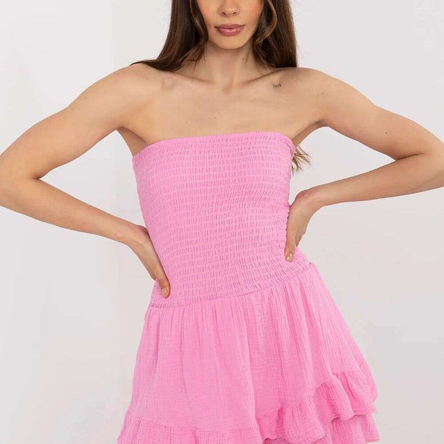 Women Cotton Sleeveless Jumpsuit 212514 Short Legs