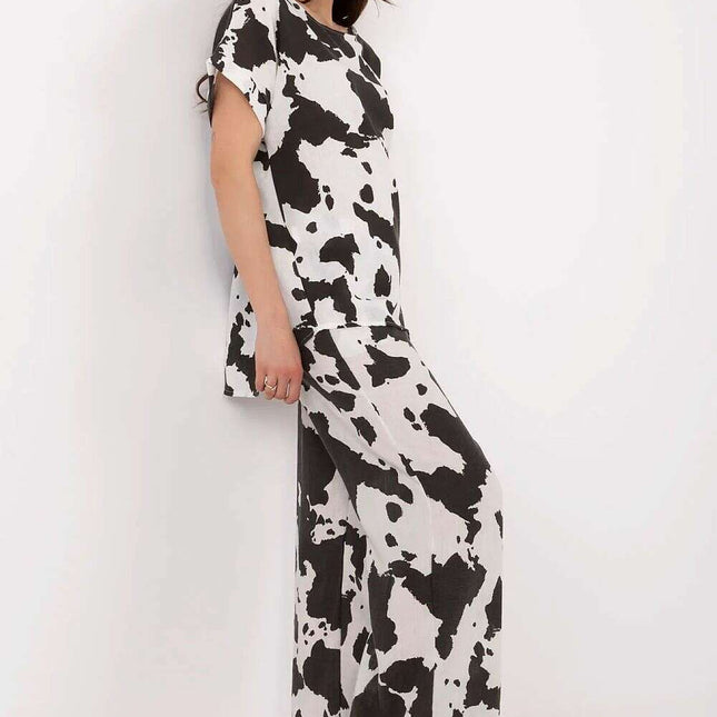 Set Model 212519 Women Two Piece Blouse And Wide Trousers