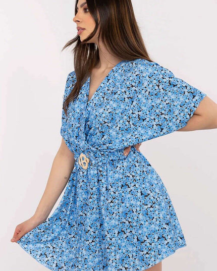 Elegant Blue Floral Lightweight Jumpsuit 212526 For Women