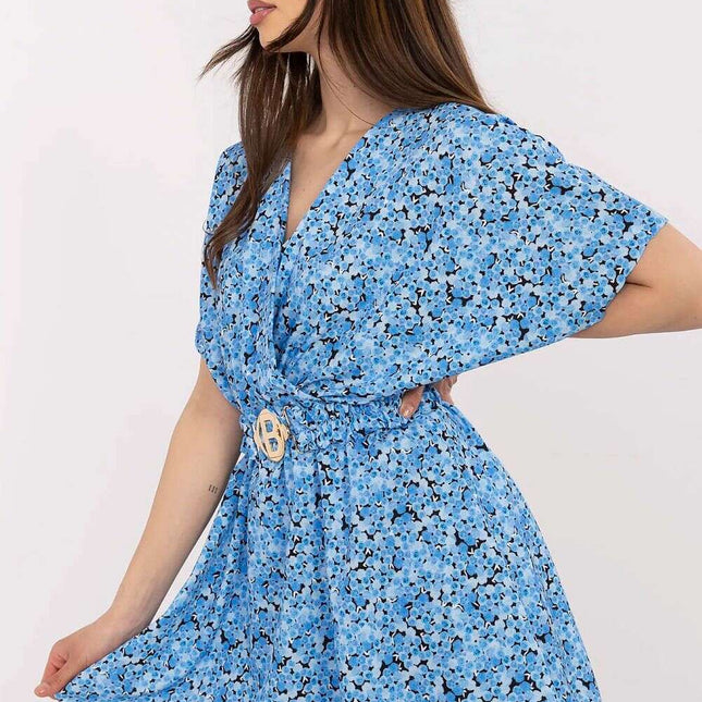 Elegant Blue Floral Lightweight Jumpsuit 212526 For Women