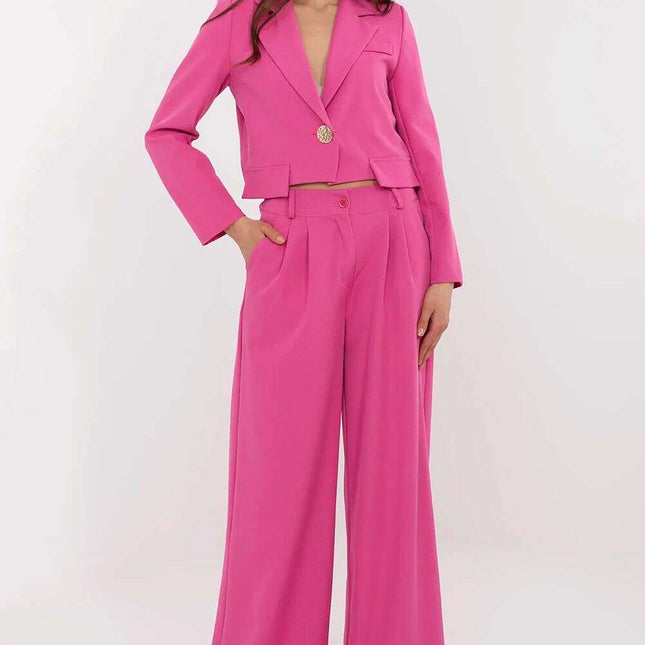 Pink Womens Two Piece Suit Set 212528 Blazer Trousers