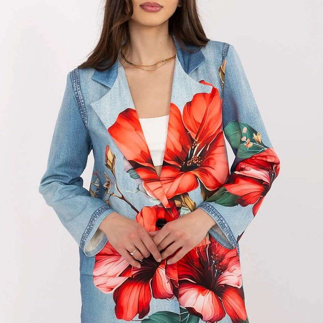 Casual Denim Look Blazer For Women Lightweight 212530