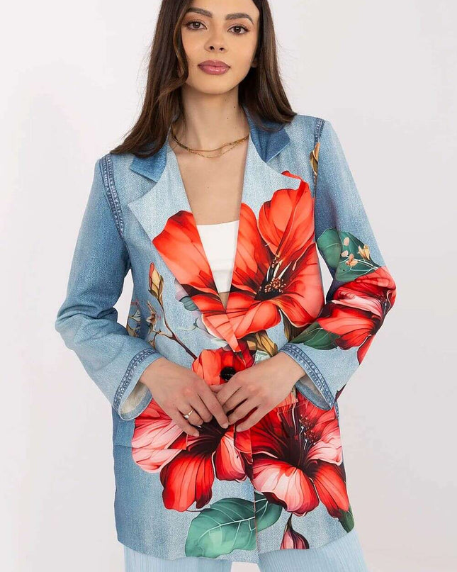 Casual Denim Look Blazer For Women Lightweight 212530