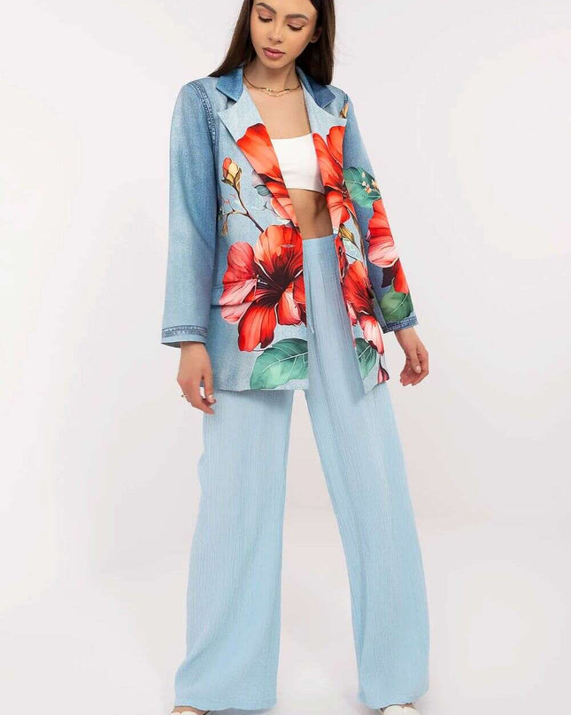 Casual Denim Look Blazer For Women Lightweight 212530