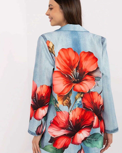 Casual Denim Look Blazer For Women Lightweight 212530