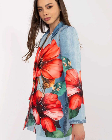 Casual Denim Look Blazer For Women Lightweight 212530