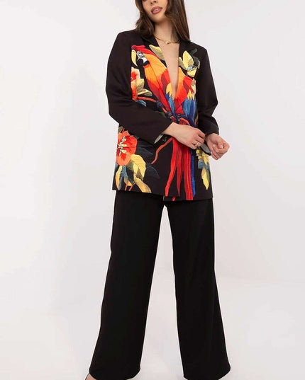 Black Womens Lightweight Blazer Jacket 212531 Casual Spring