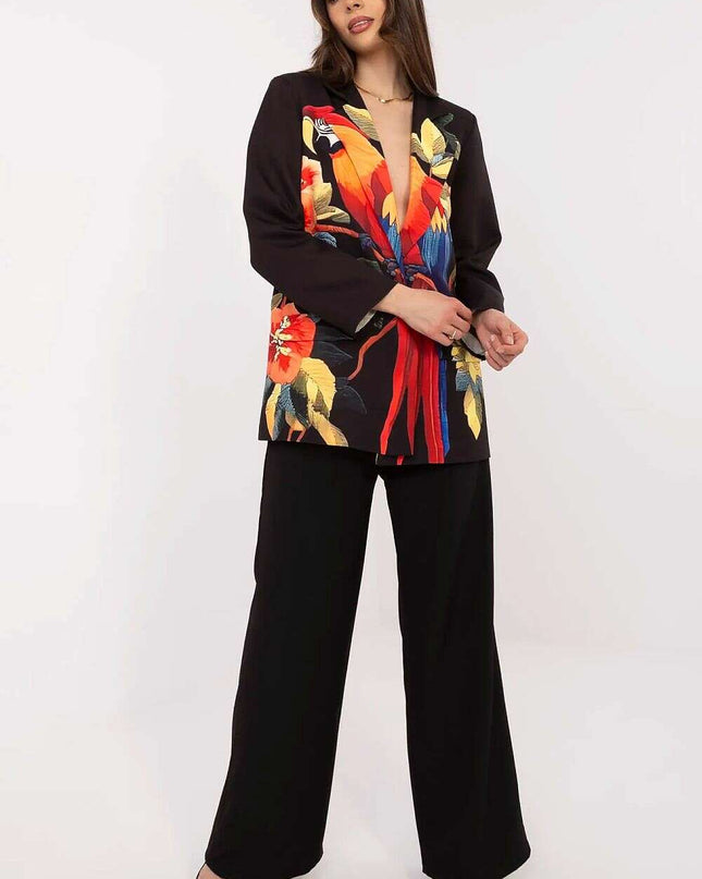 Black Womens Lightweight Blazer Jacket 212531 Casual Spring