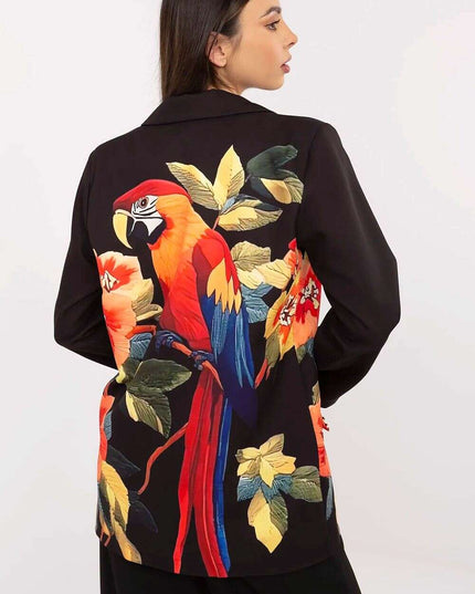 Black Womens Lightweight Blazer Jacket 212531 Casual Spring