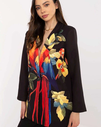 Black Womens Lightweight Blazer Jacket 212531 Casual Spring