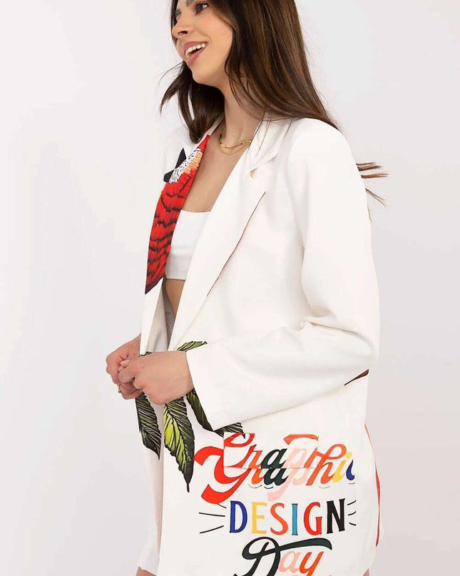 Beige Ladies Blazer 212532 Lightweight Drapey Jacket