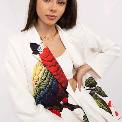 Beige Ladies Blazer 212532 Lightweight Drapey Jacket