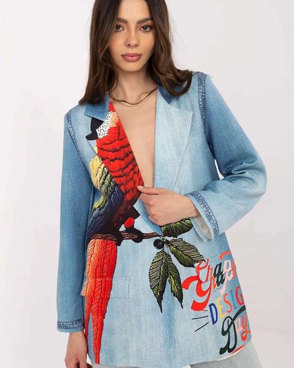 Blue Womens Blazer Jacket Model 212533 Lightweight Casual