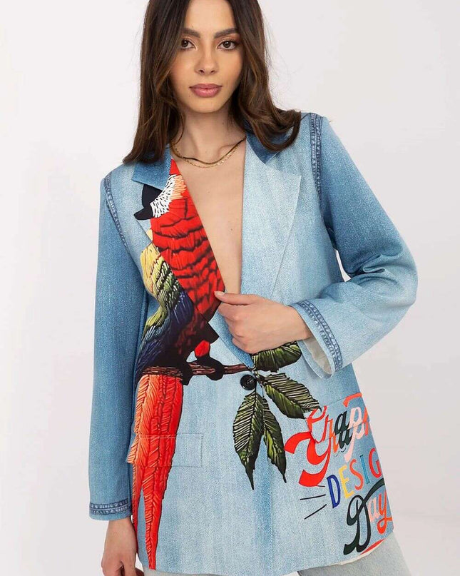 Blue Womens Blazer Jacket Model 212533 Lightweight Casual