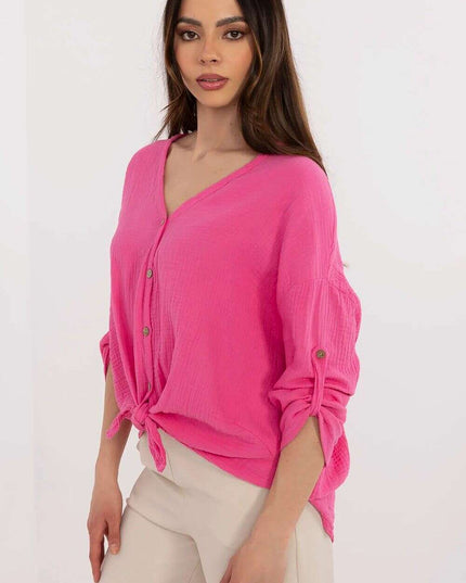 Pink Womens Shirt Model 212534 Muslin Cotton Comfort