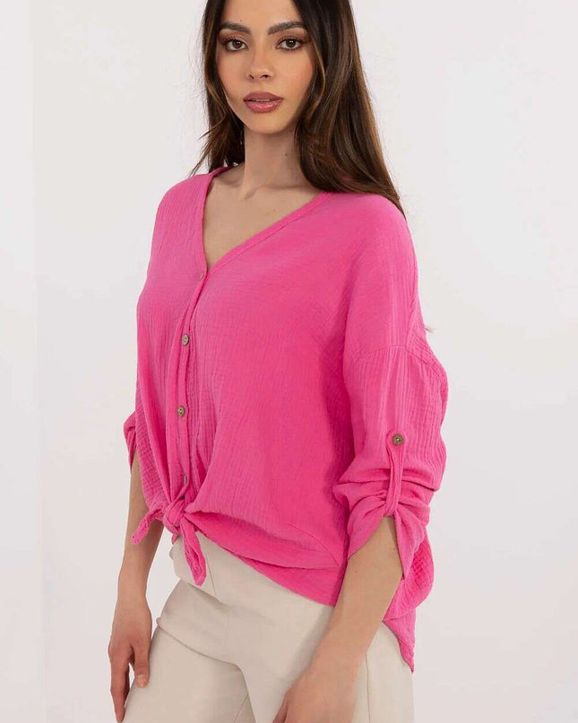 Pink Womens Shirt Model 212534 Muslin Cotton Comfort