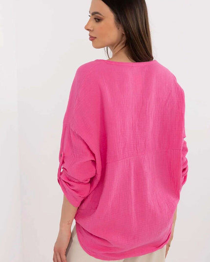 Pink Womens Shirt Model 212534 Muslin Cotton Comfort
