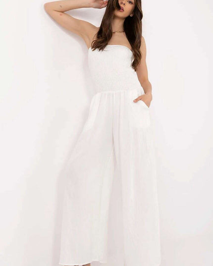 Beige Jumpsuit Model 212536 With Wide Leg Silhouette