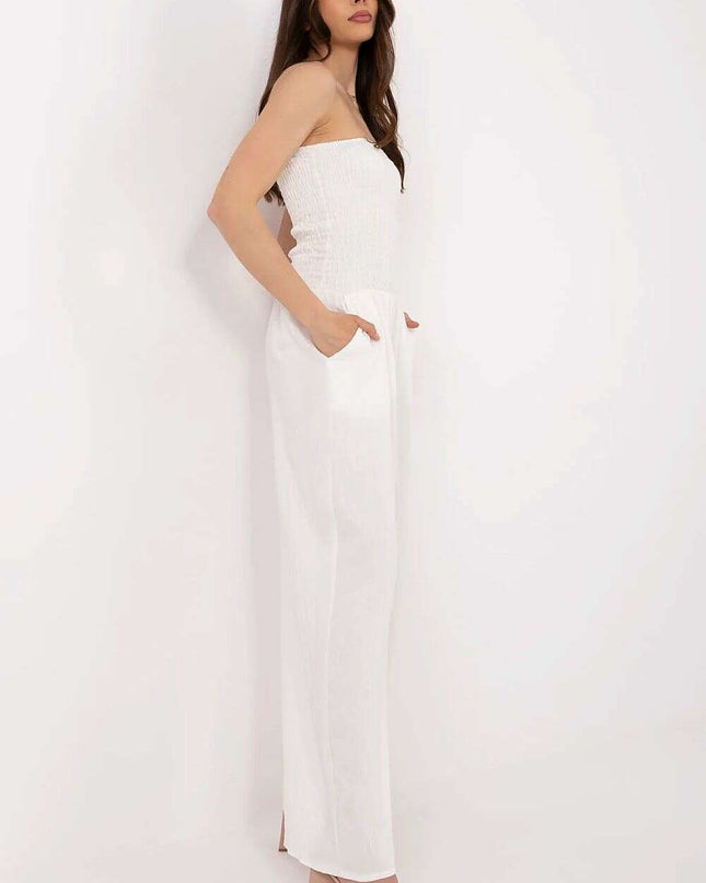 Beige Jumpsuit Model 212536 With Wide Leg Silhouette