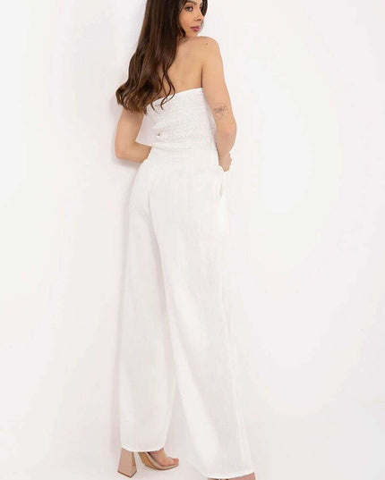 Beige Jumpsuit Model 212536 With Wide Leg Silhouette