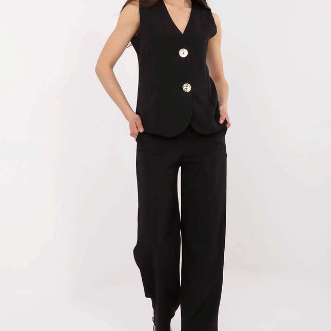 Womens Vest And Trousers Set Model 212539 Black Two Piece