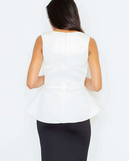 Sophisticated Grace: Elegant Cold Shoulder Blouse