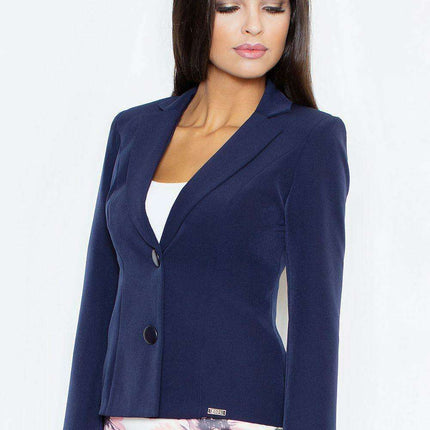 Elegant Tailored Spandex-Blend Blazer