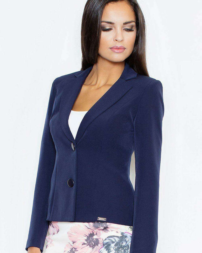 Elegant Tailored Spandex-Blend Blazer