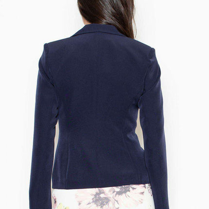 Elegant Tailored Spandex-Blend Blazer