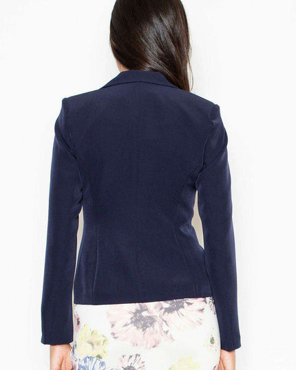 Elegant Tailored Spandex-Blend Blazer