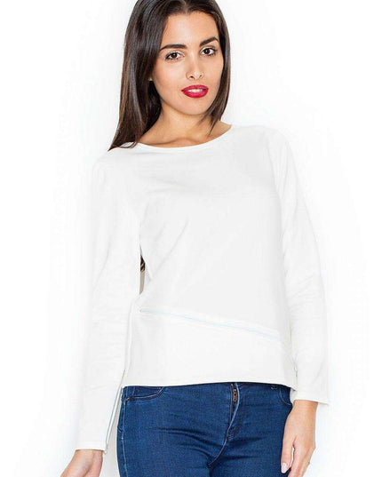 Chic Zipper Accent Women's Top