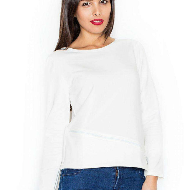 Chic Zipper Accent Women's Top