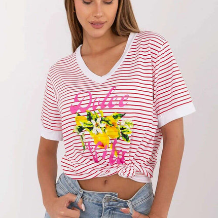 Red Blouse Model 213269 for Women Casual Office Wear