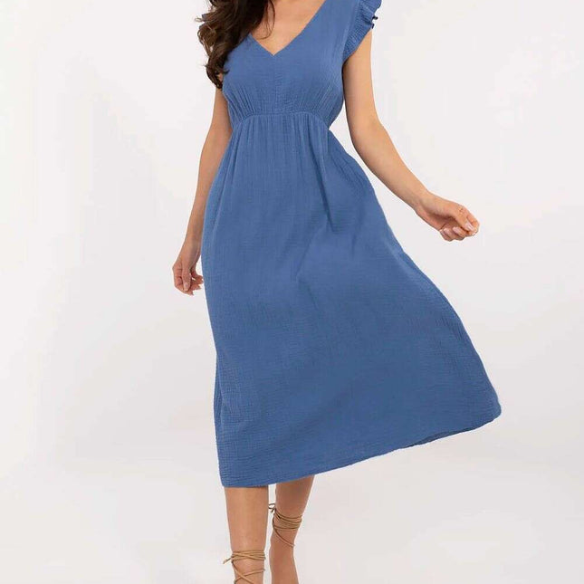 Daydress 213553 Blue Cotton Summer Dress For Warm Days
